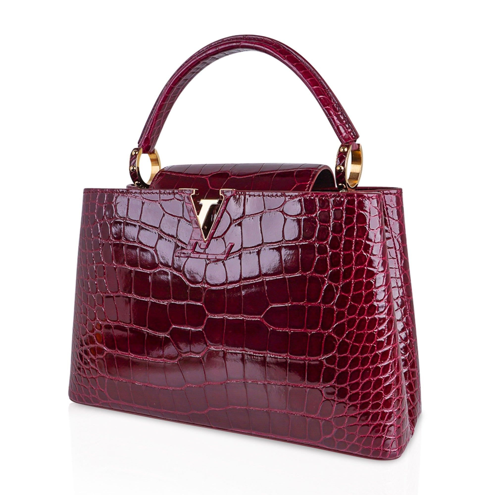 Capucines crocodile handbag Louis Vuitton Pink in Crocodile - 27419233