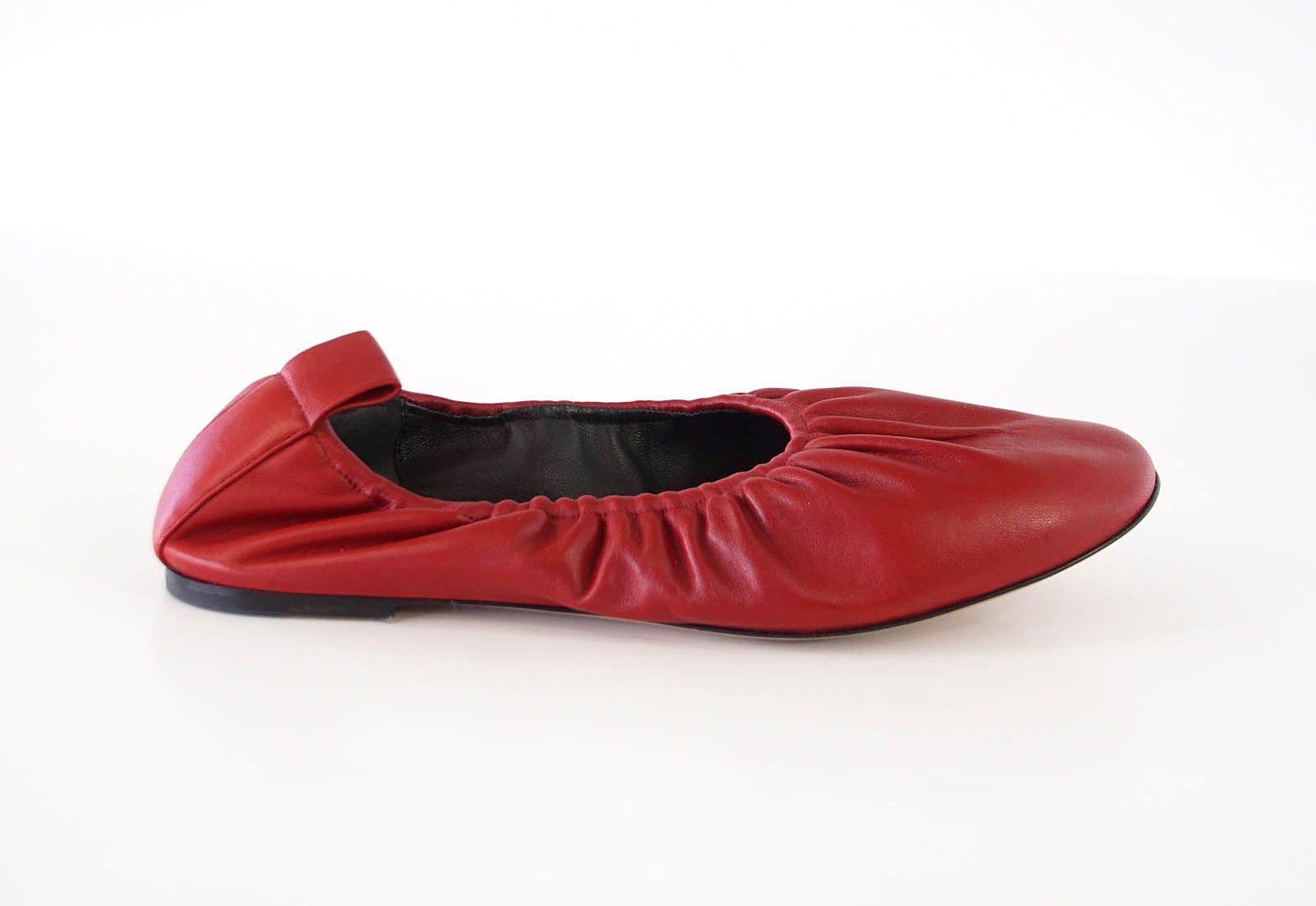 Celine Shoe Buttery Red Leather Ballet Flat Chic Styling 39 / 9 - mightychic