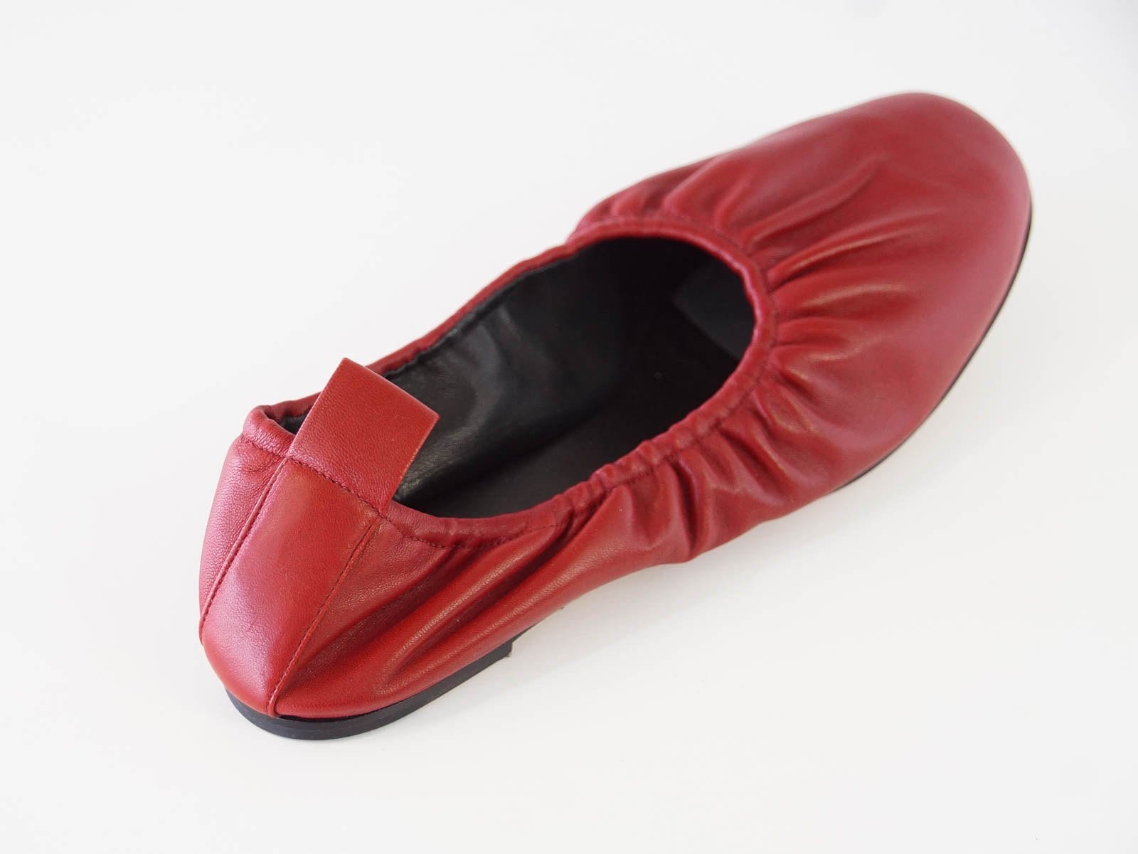 Celine Shoe Buttery Red Leather Ballet Flat Chic Styling 39 / 9 - mightychic