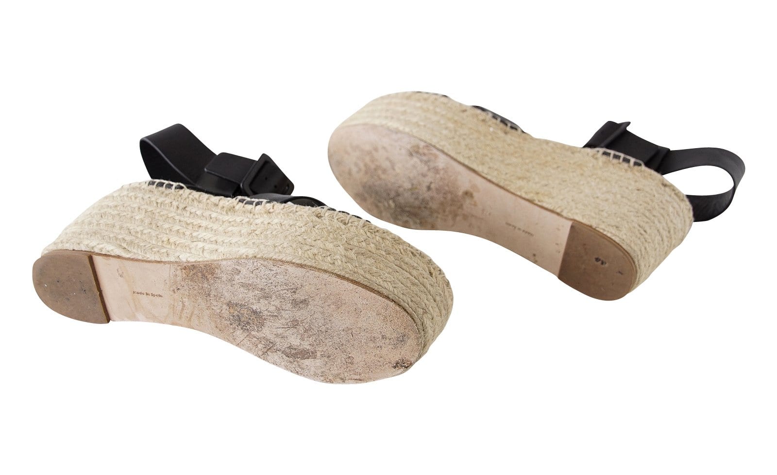 Celine Shoe Wedge Black Ankle Strap Platform Sandal 39 / 9 - mightychic