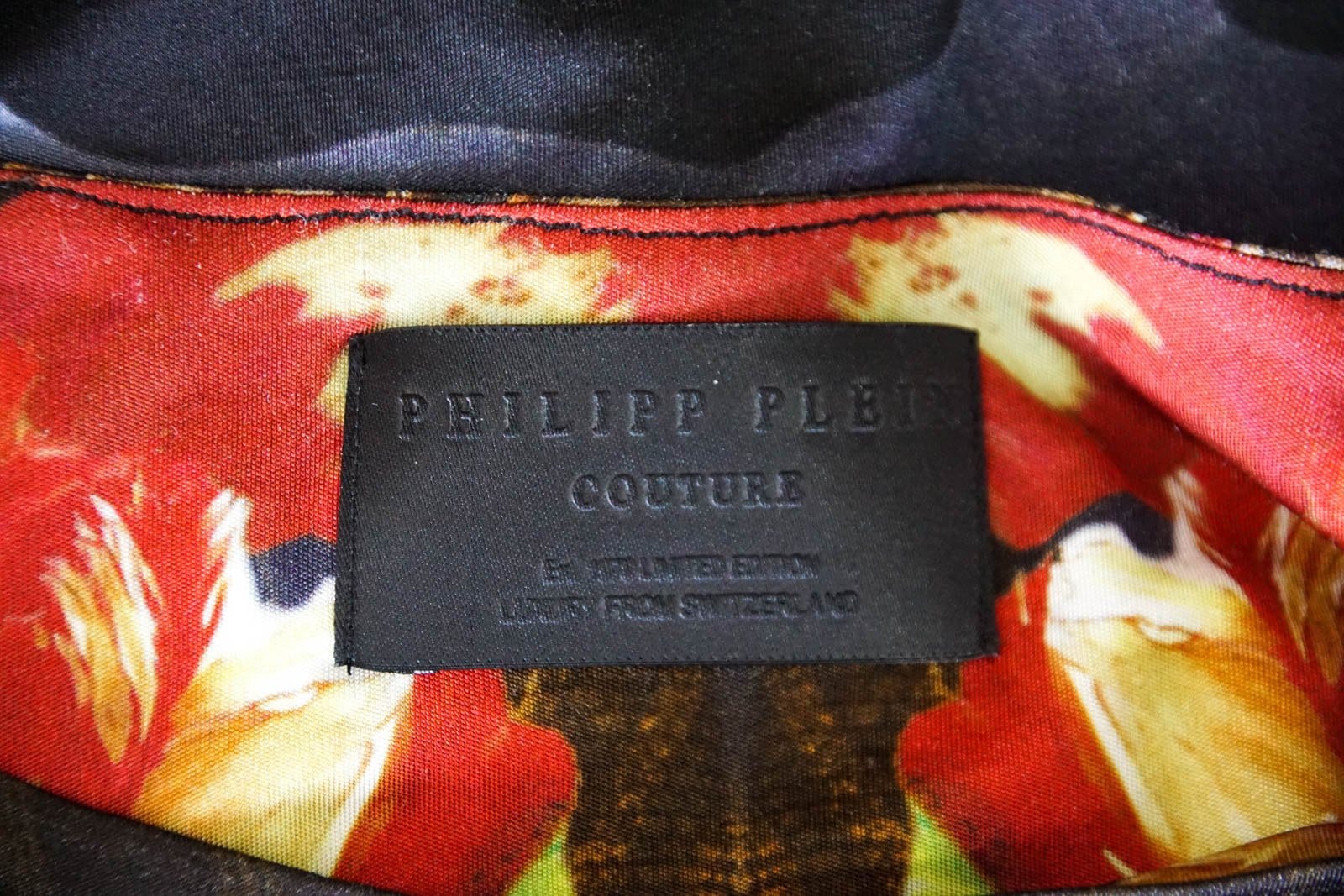 Philipp Plein Couture Dress Limited Edition Exotic Indian Print 3/4 Sleeve S - mightychic