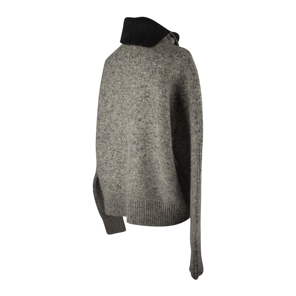 Celine Sweater Heathered Gray Turtleneck Over Sized XS - mightychic