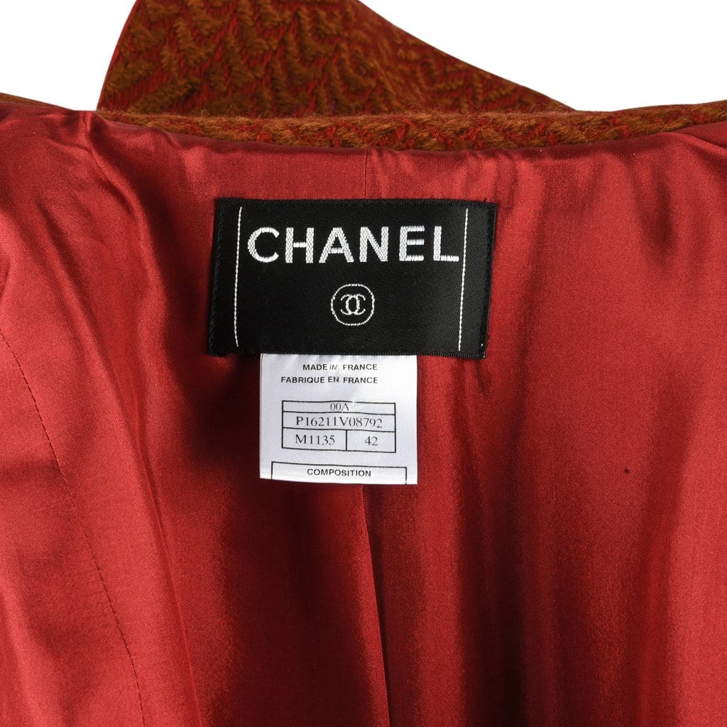 Chanel 00A Jacket Brick Camel 42 / 8