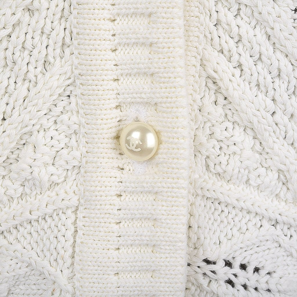 Chanel 04S Sweater White Cardigan 38 / 4