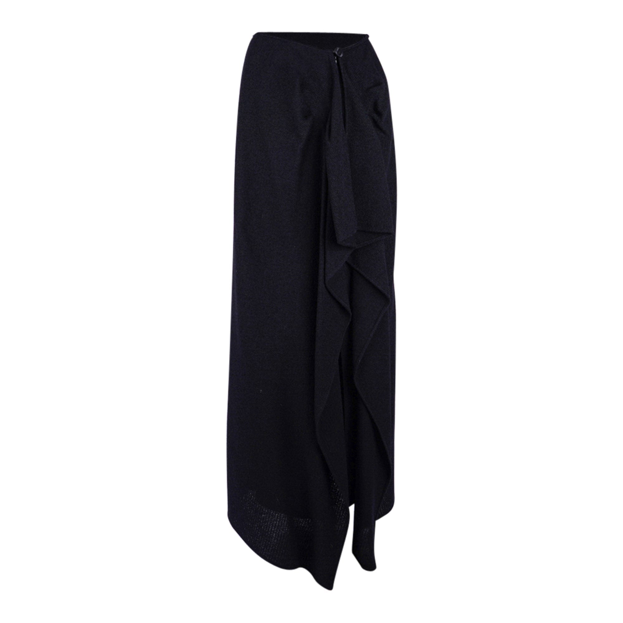 Chanel 98A Skirt Black Long Pencil Draped Rear Detail 36 Fits 4 to  6