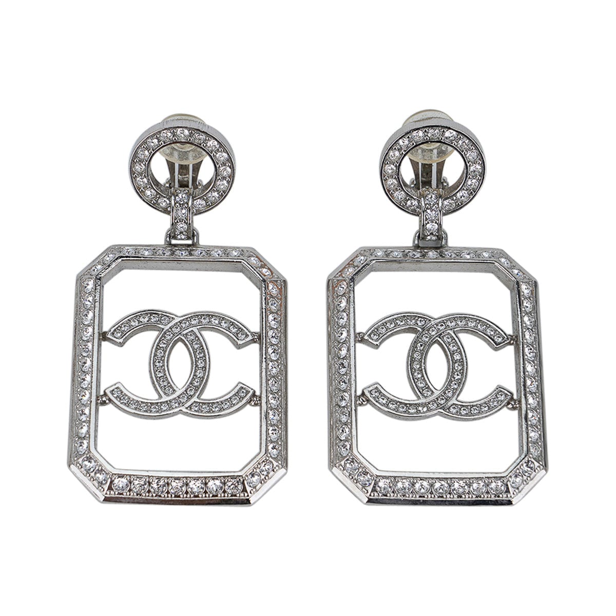 1994 CC-logo quilted earrings