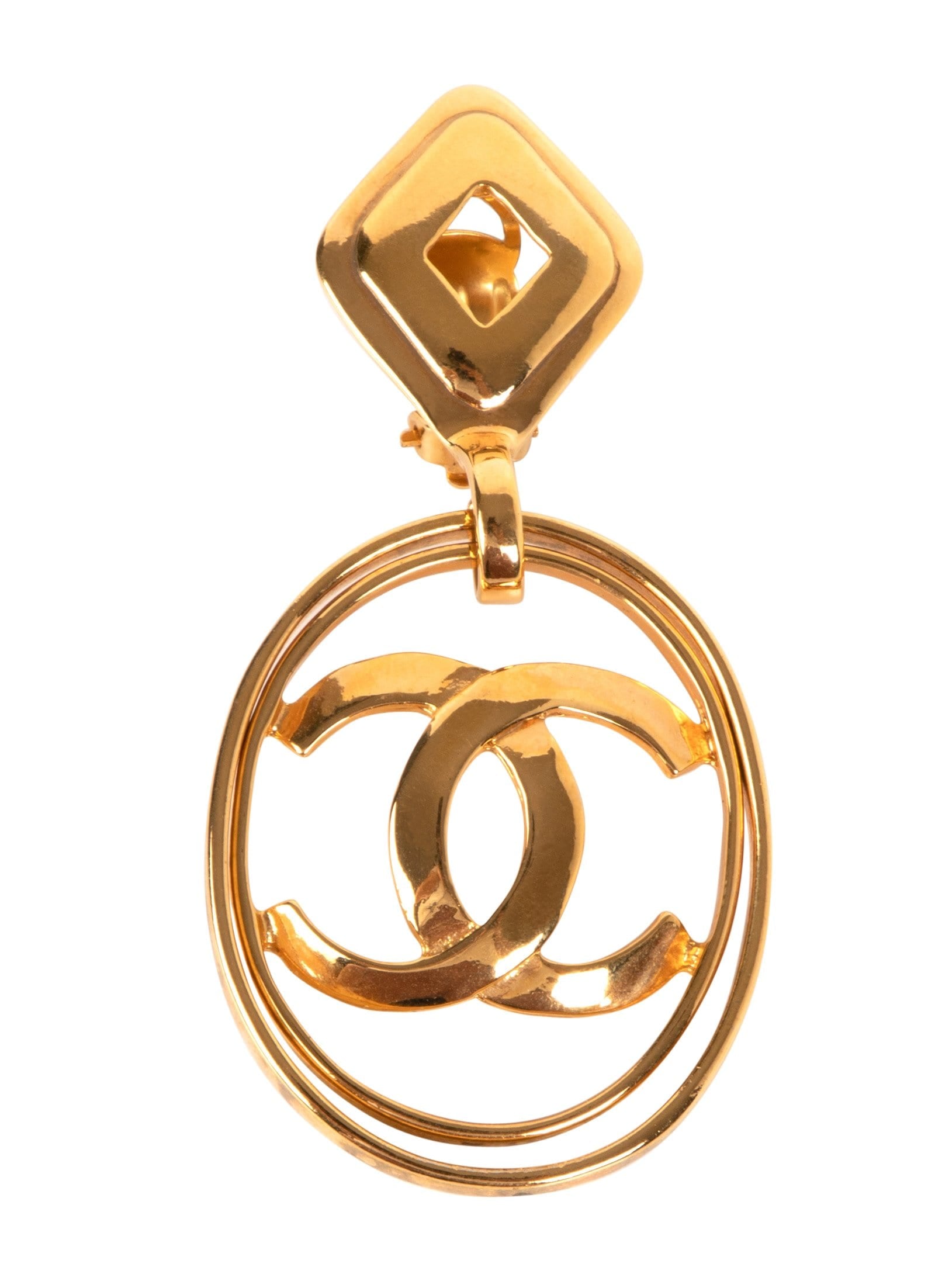 Vintage Gold Plated Chanel Stud Earring
