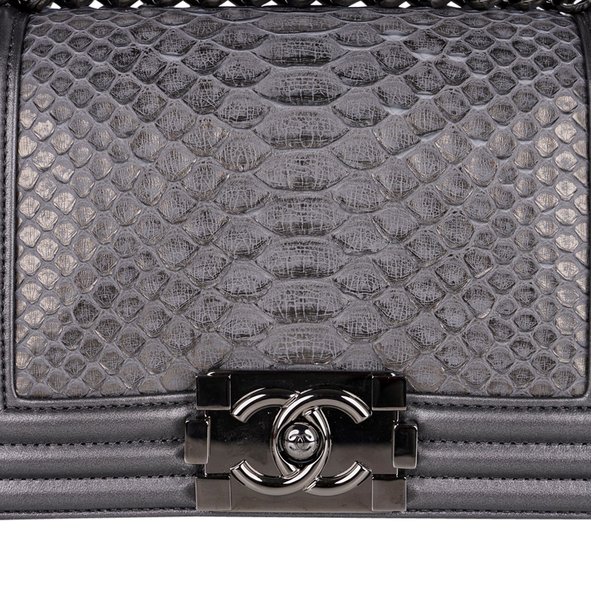 chanel with silver hardware bag