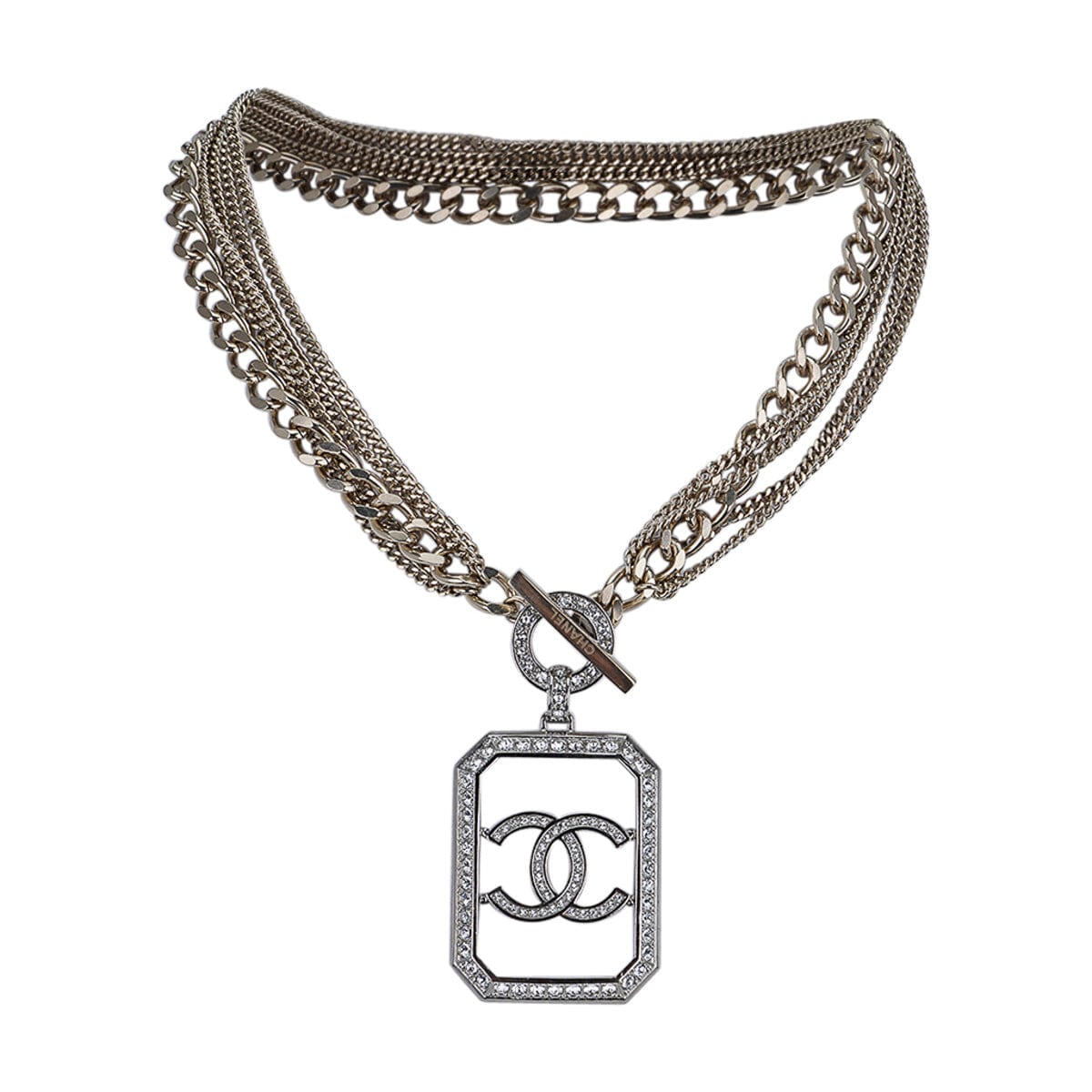 CHANEL CLASSIC. Reworked Silver CC Pendant Necklace – Westwood and Hyde
