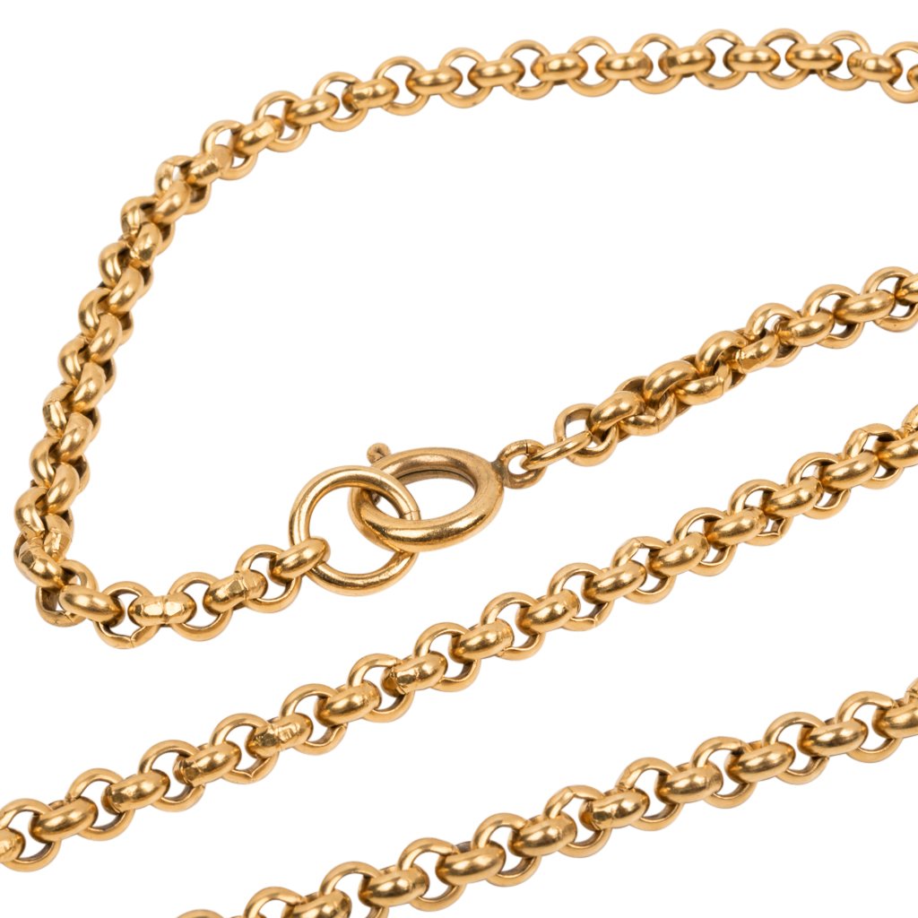 Chanel gold chain pendant - Gem