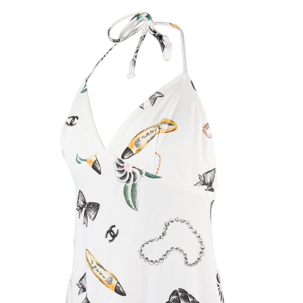 Chanel Vintage Swimsuit Bather Cover Up Print Iconic Symbols 40 / 6 –  Mightychic
