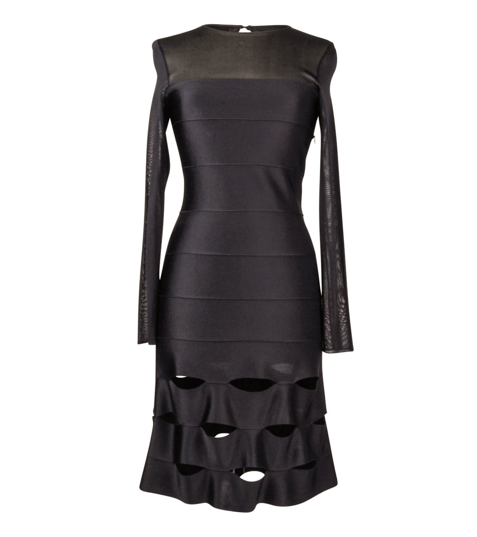 Christian Dior Dress Black Bandage and Mesh 40 / 8