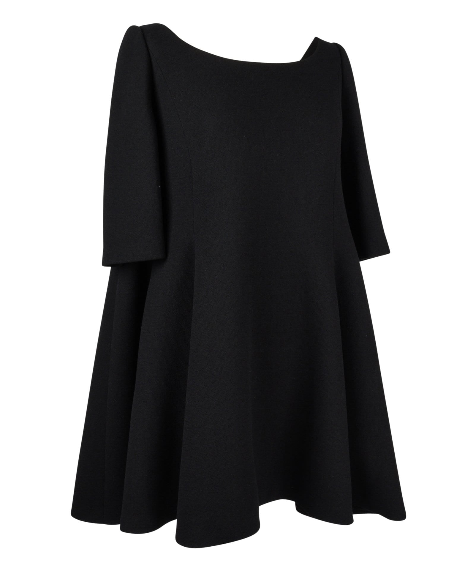 Christian Dior Dress Babydoll Style Elbow Length Sleeve Black Fits 6 to 8 - mightychic