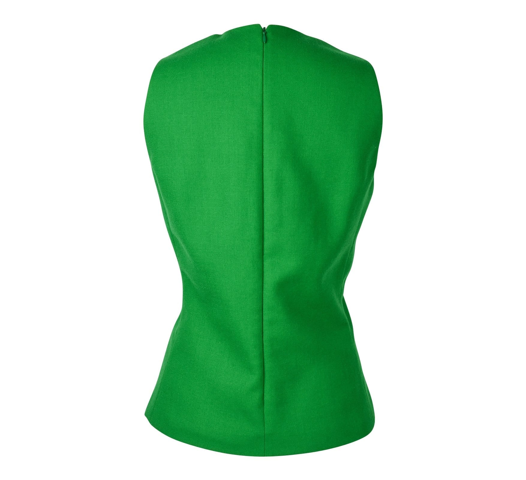 Christian Dior Top Emerald Green Sleeveless Shaped and Fitted fits 8 - mightychic