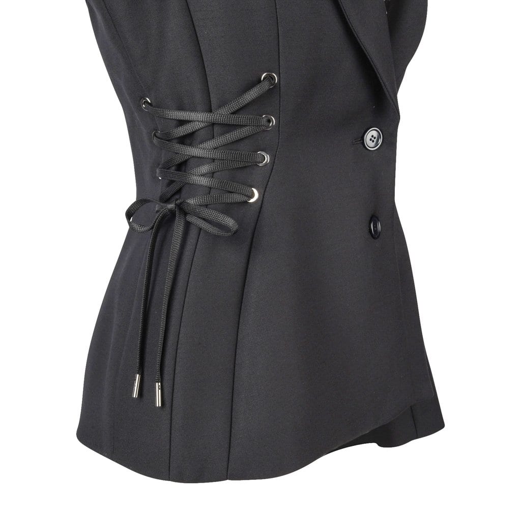 Christian Dior Jacket One Side Lace Up Black Shaped Blazer 38 / 6 New