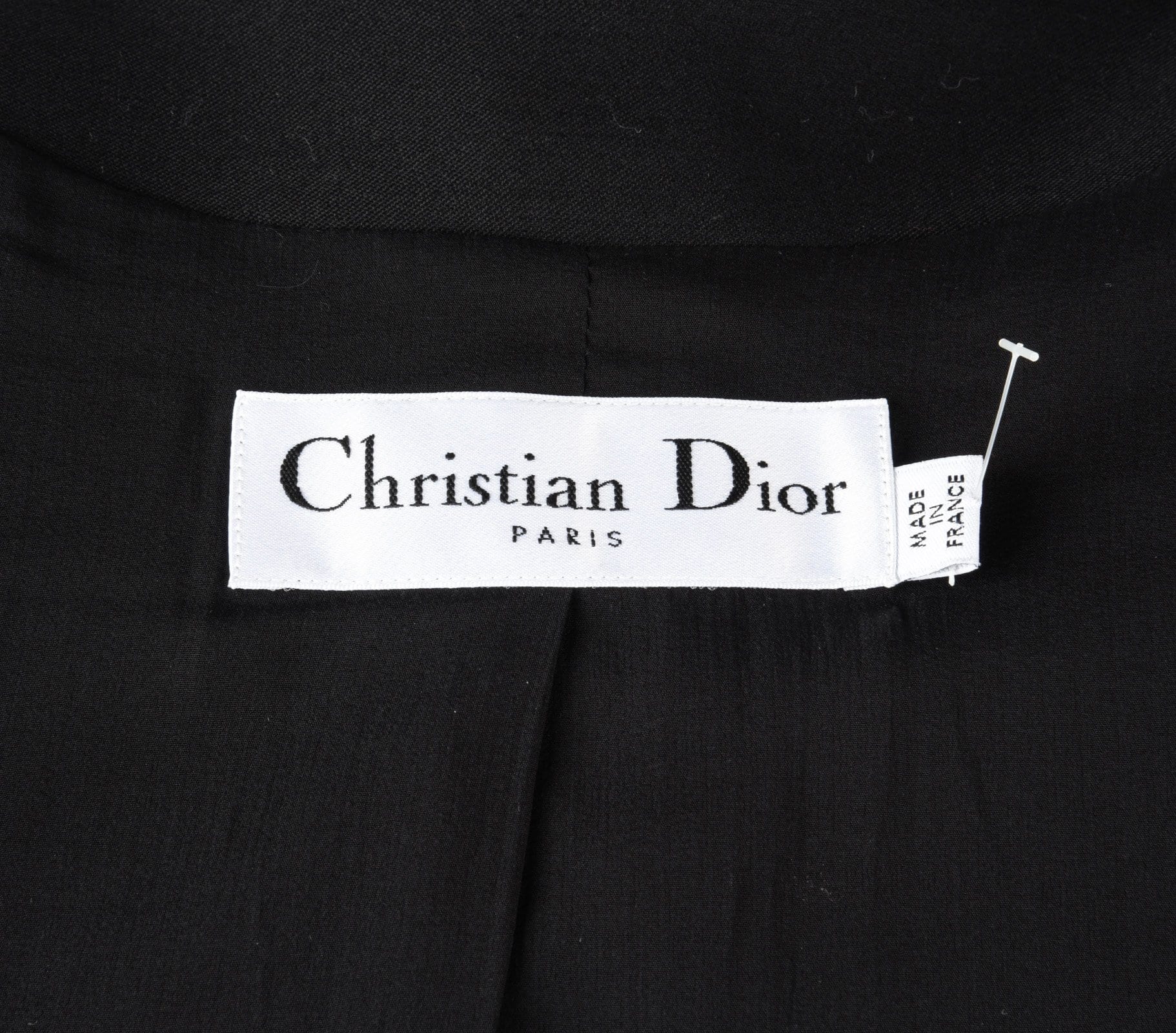 Christian Dior Jacket One Side Lace Up Black Shaped Blazer 38 / 6 New - mightychic