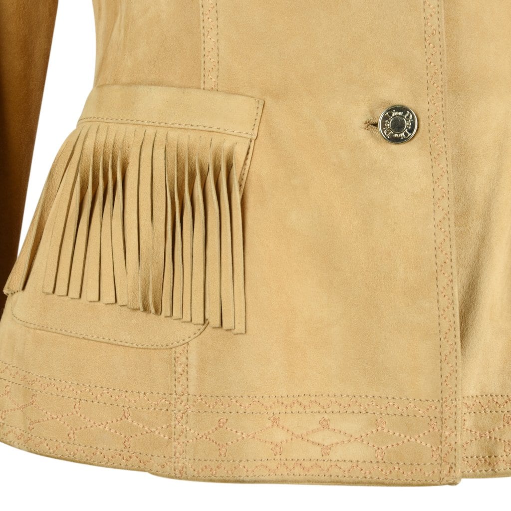 Christian Dior Jacket Shaped Divine Fringe Subtle Embroidery Detail 38 / 4 - mightychic