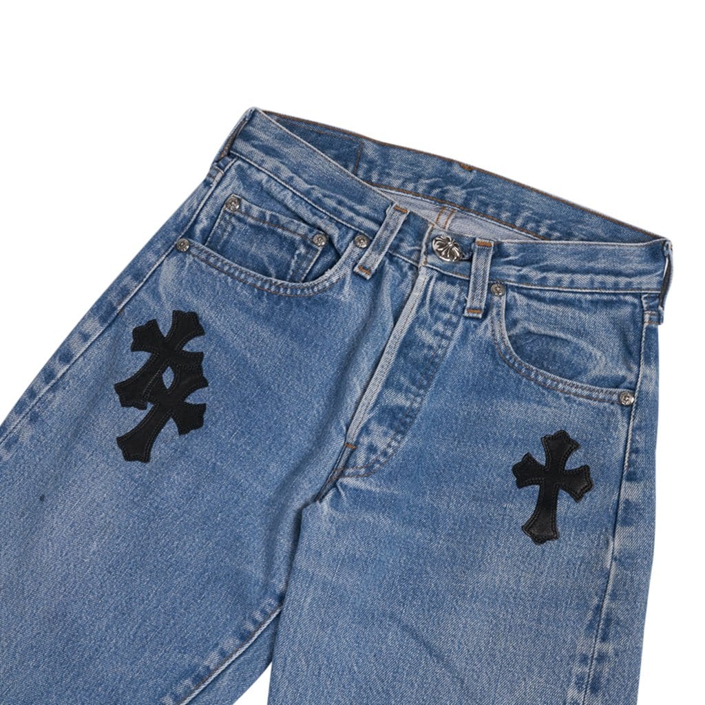 Chrome Hearts Levi's Black Cross Patch Jeans