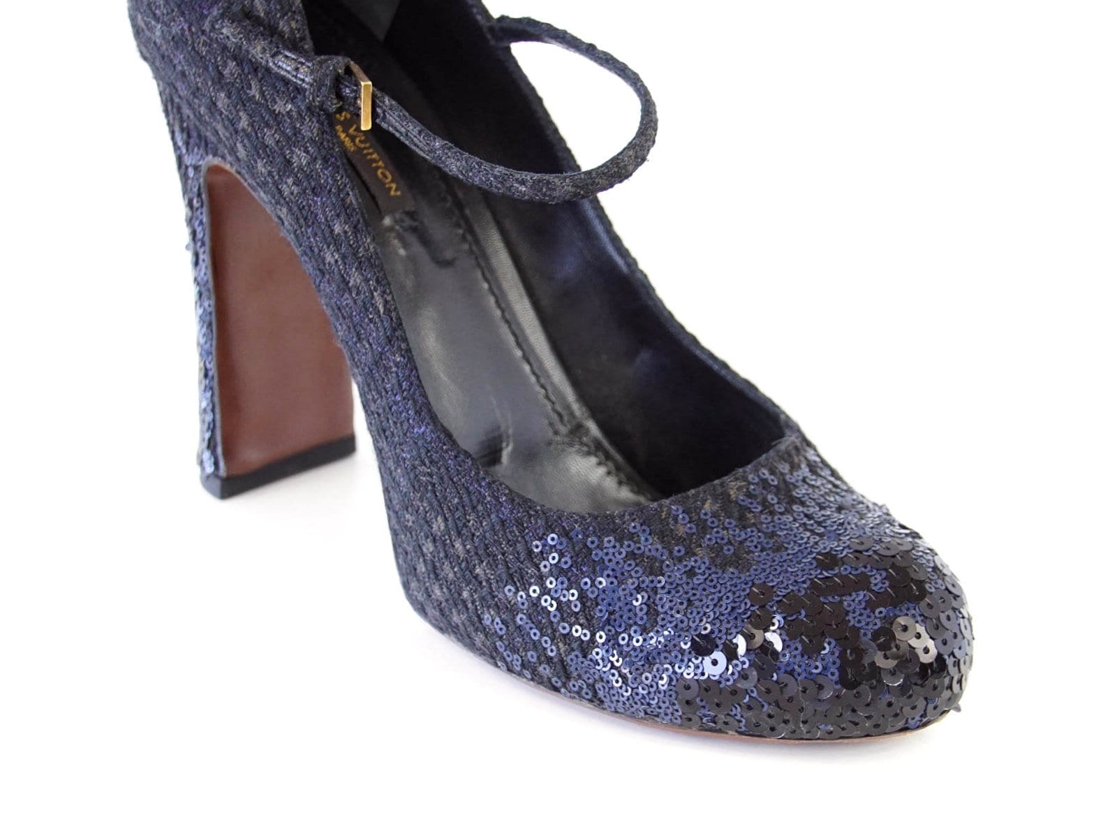 Louis Vuitton Shoe Mary Jane Tweed Sequined Detail 39 / 9