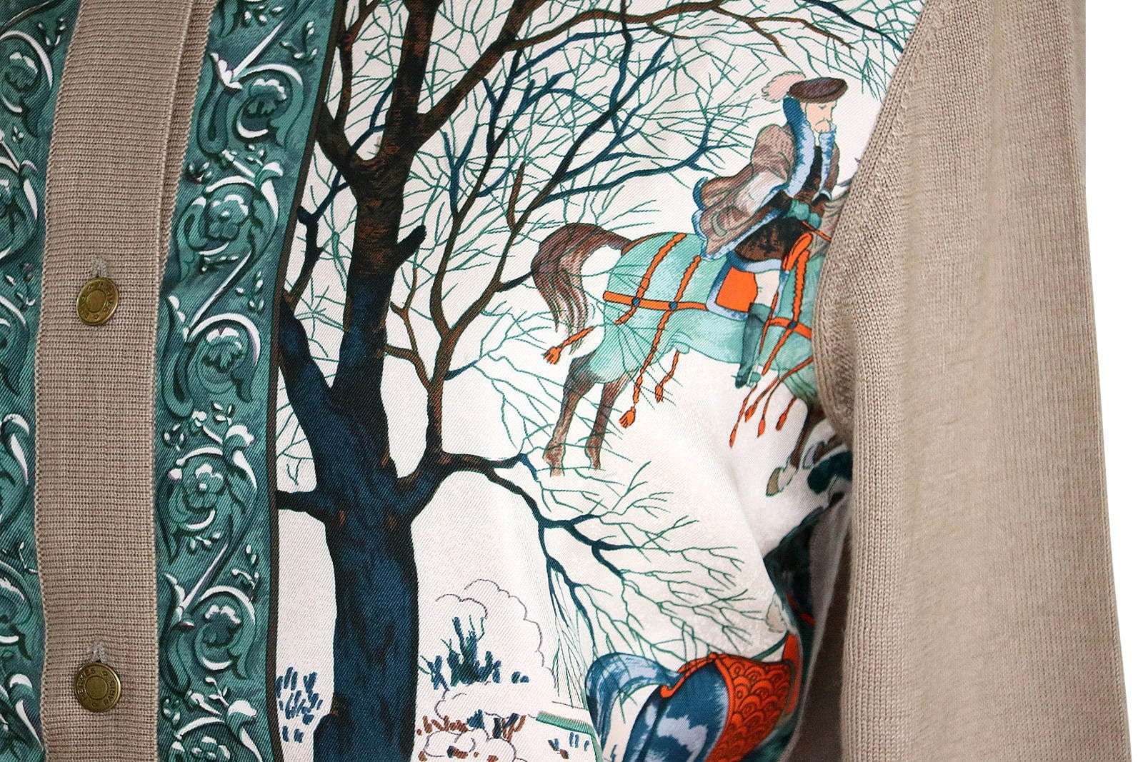 Hermes Twinset L'Hiver by Philippe Ledoux Rare Scarf Print  36 / 4 - mightychic