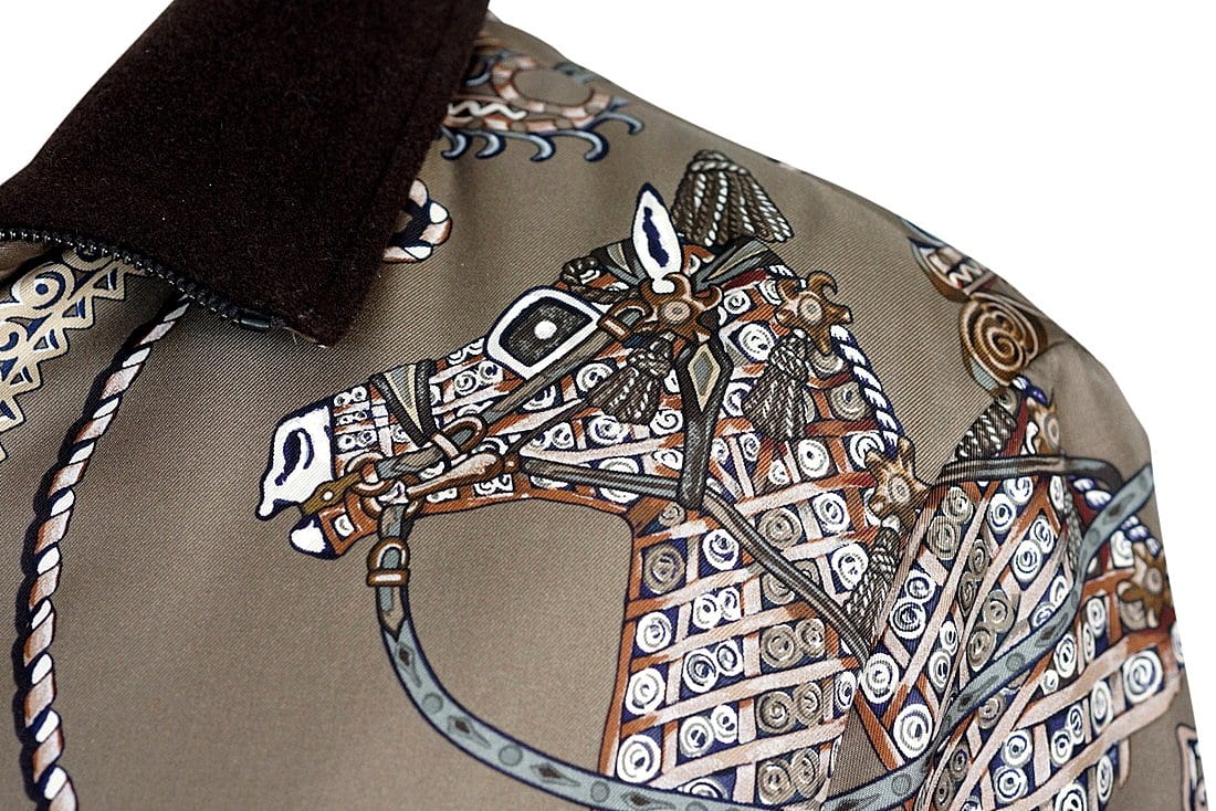 Hermès Vintage Paperoles Silk Paperoles Jacket
