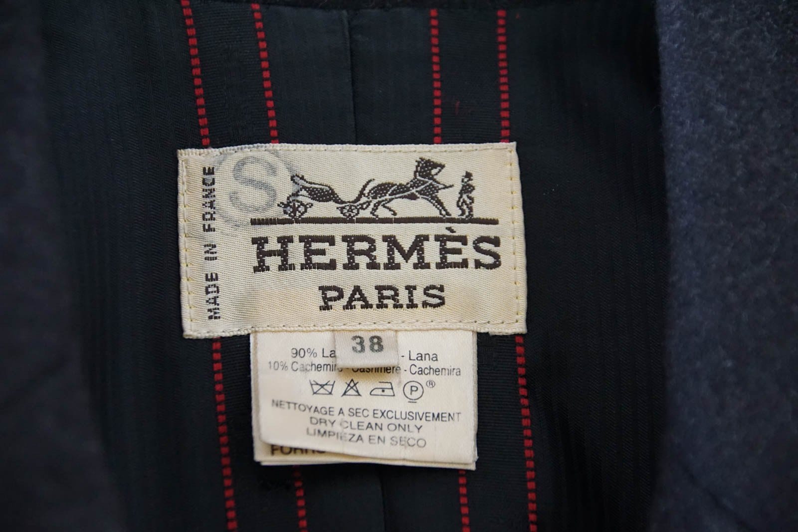 Hermes Jacket Striking Shape / Details in Wool and Suede Vintage 36 / 4 - mightychic