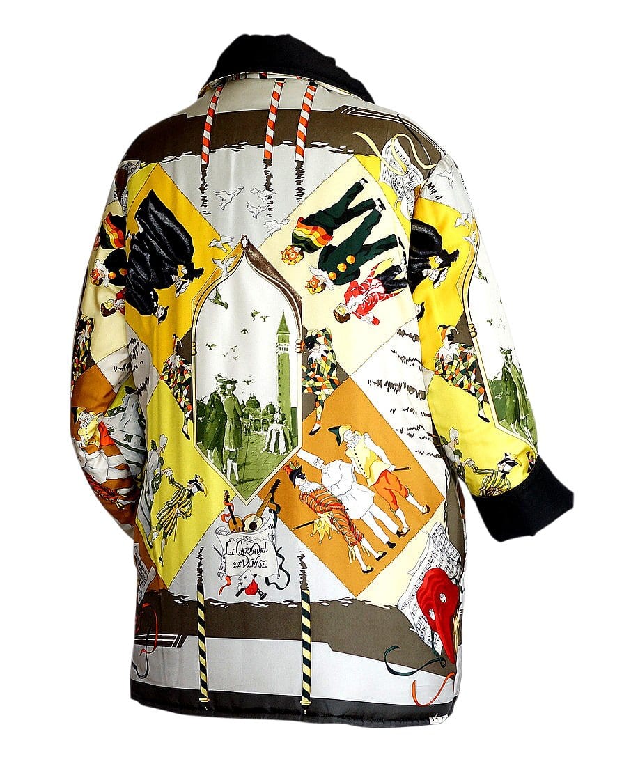 Hermes Jacket Le Carnavale de Venise Reversible Scarf Print 36 / Fits 4 to 6 - mightychic