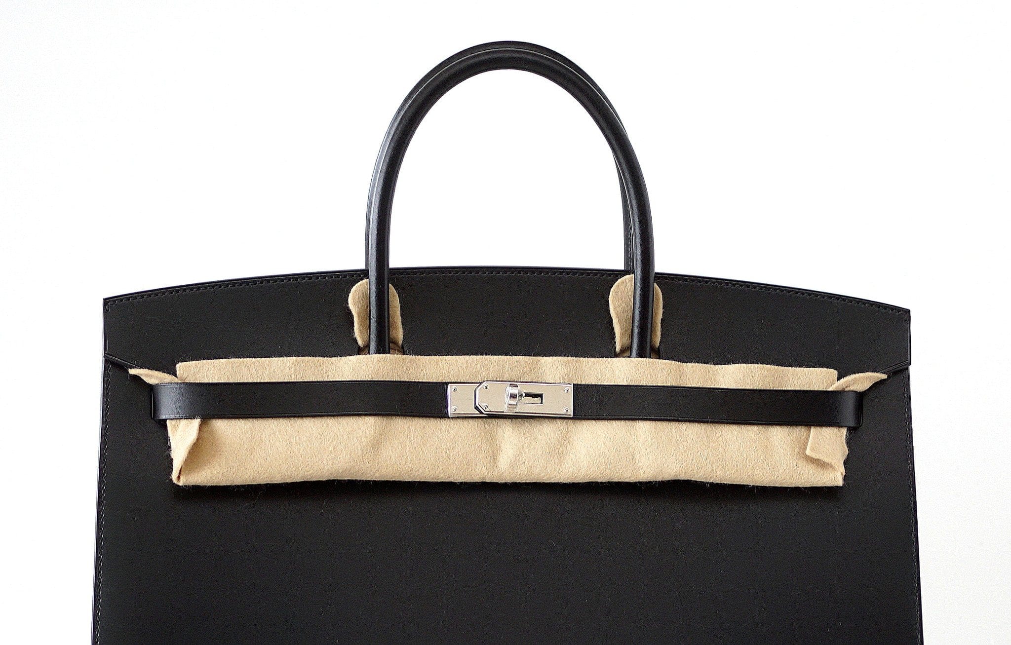 Hermes Birkin 40 Ghillies Denim Fonce Toile / Black Evercalf Bag Limited  Edition