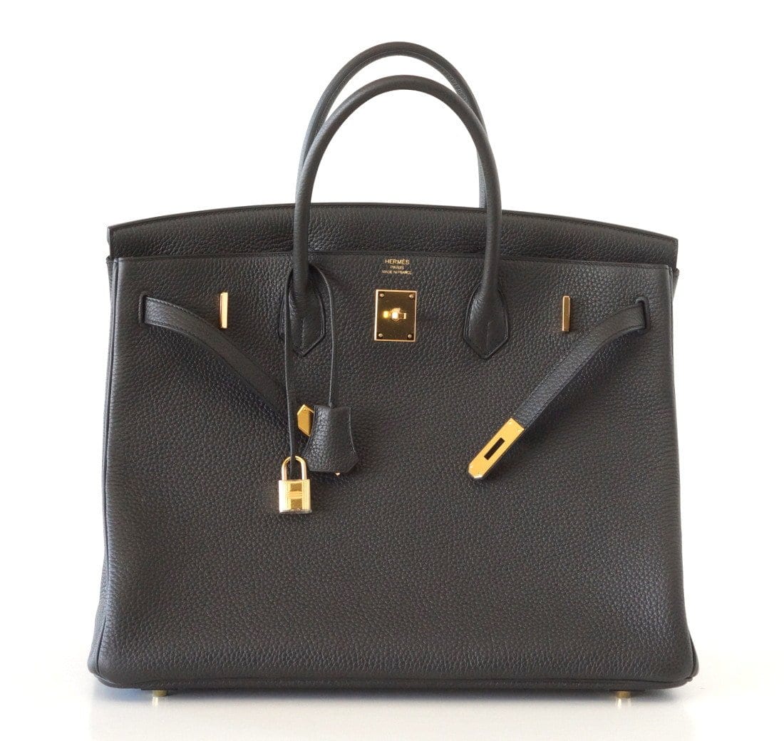 BIRKIN 40 Hermes bag PLOMB togo Gold hardware NEW colour Off Black –  Mightychic