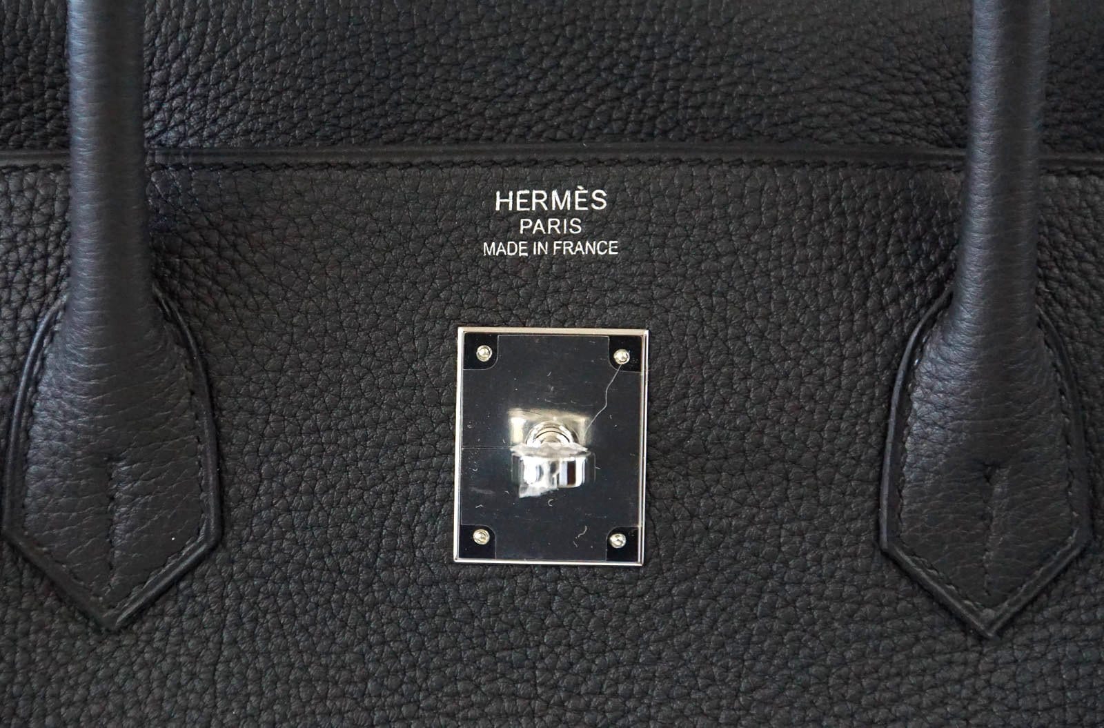 Hermes Hac Birkin 40 Bag Black Palladium Hardware Togo Leather – Mightychic