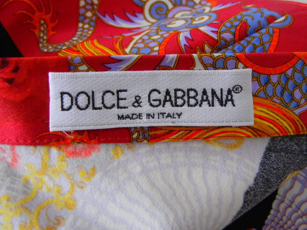 Dolce&Gabbana Skirt Exotic Asian Print Roses Superb Rear Detail 40 / 6 - mightychic