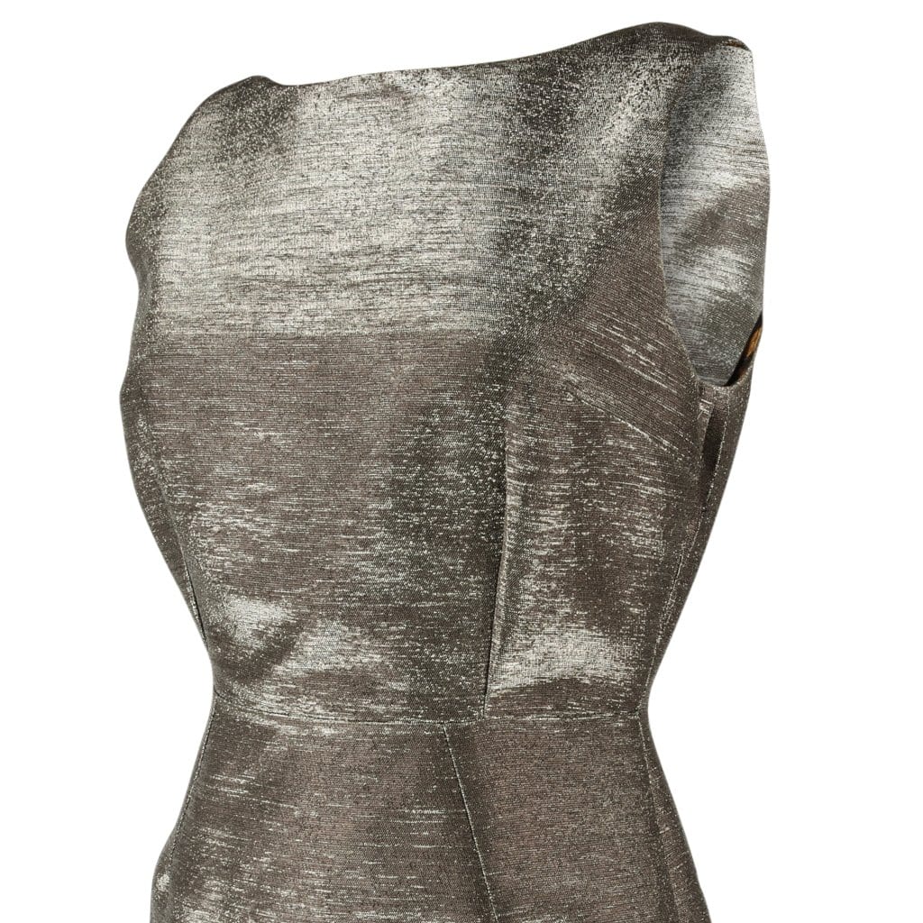 Dolce&Gabbana Dress Striking Silver Rear Swarovski Zipper Pull 40 / 6 - mightychic