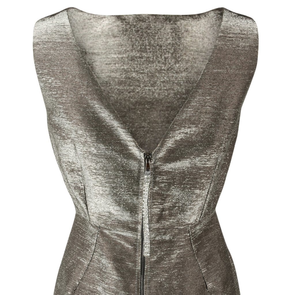 Dolce&Gabbana Dress Striking Silver Rear Swarovski Zipper Pull 40 / 6 - mightychic