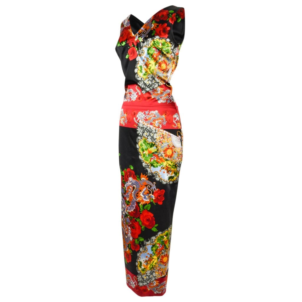 Dolce&Gabbana Collectors Dress Asian Print Rear Detail 40 / 4 - mightychic