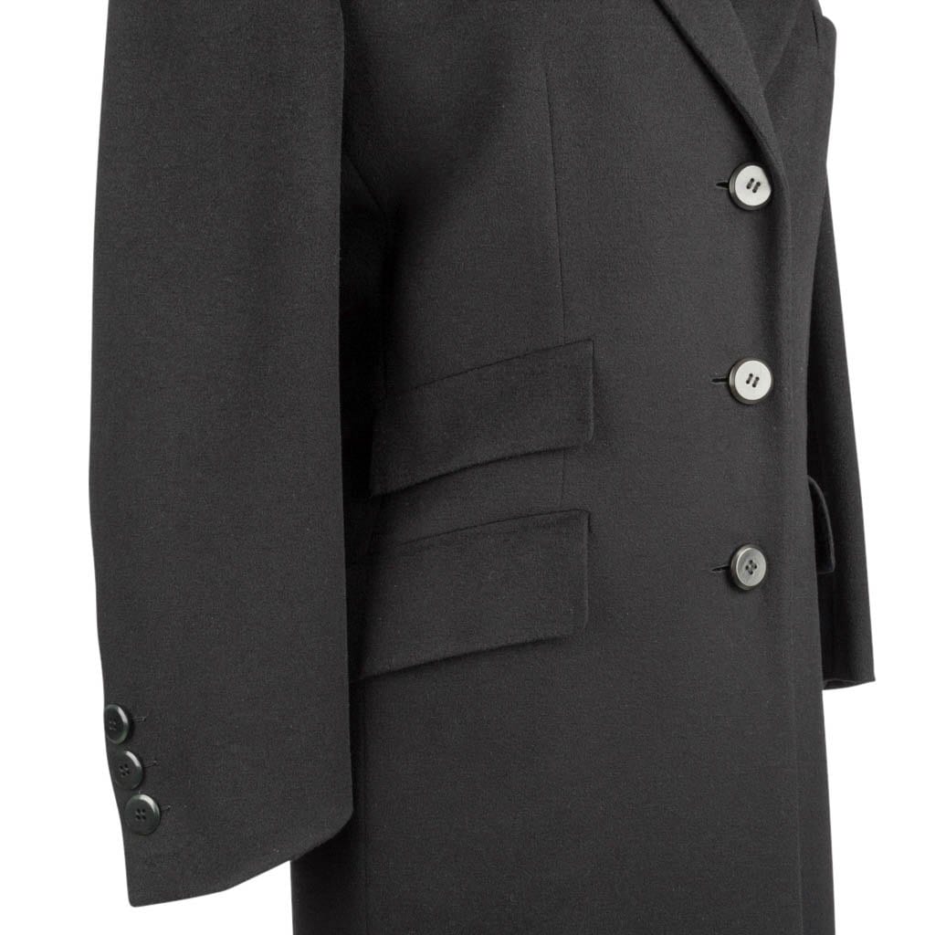 Brioni Donna Cashmere Coat Black Maxi Length 6