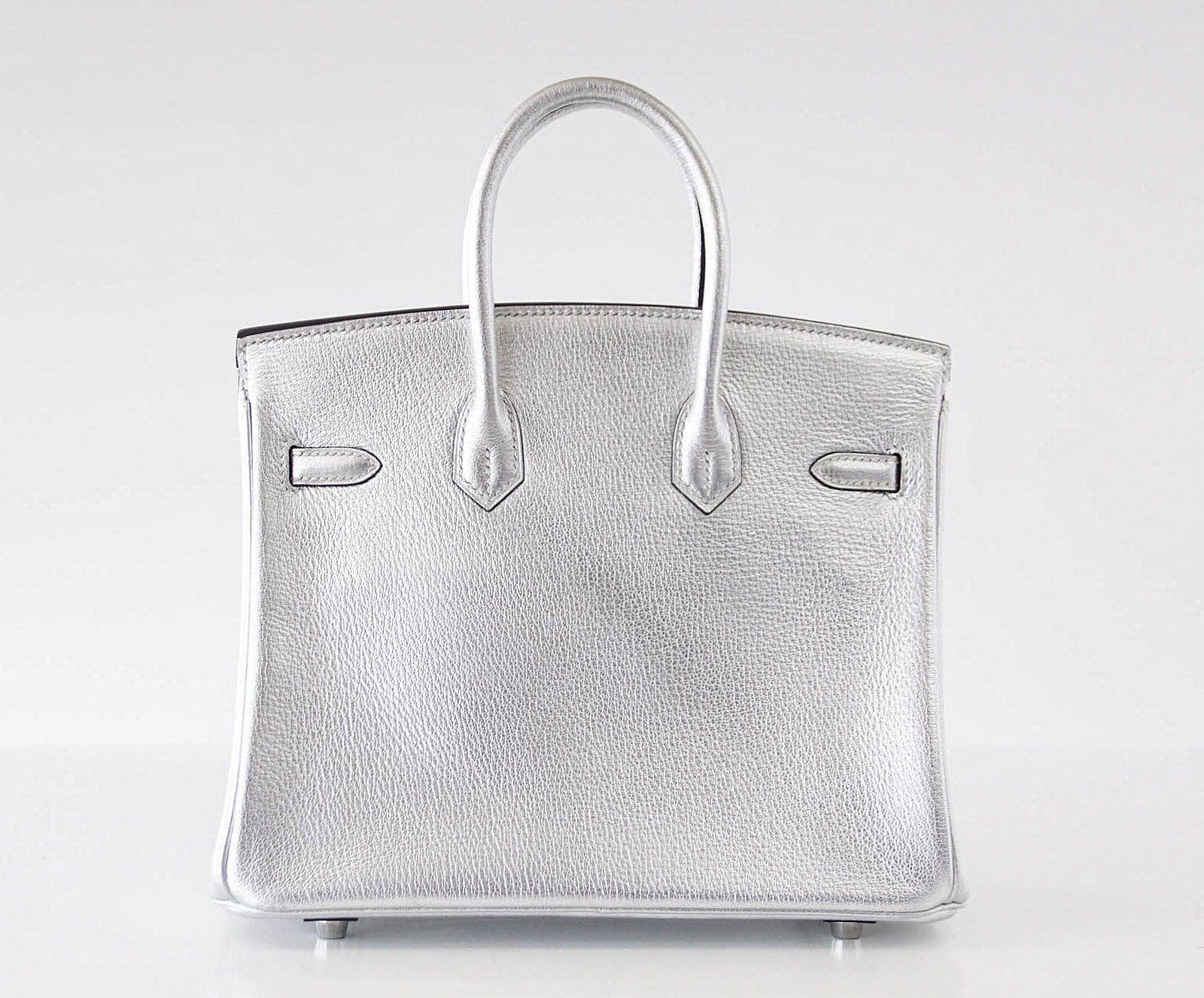 Hermes Limited Edition Birkin 30 Bag Silver Metallic Chevre