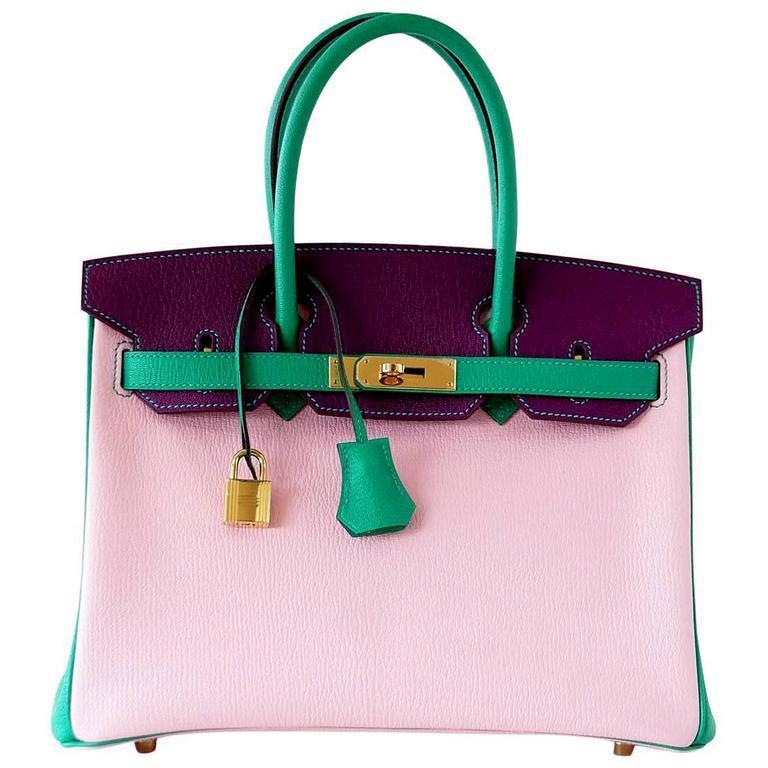 HERMÈS, HORSESHOE STAMP (HSS) BICOLOR ROSE TYRIEN AND ANEMONE BIRKIN 35CM  OF EPSOM LEATHER WITH GOLD HARDWARE, Handbags & Accessories, 2020