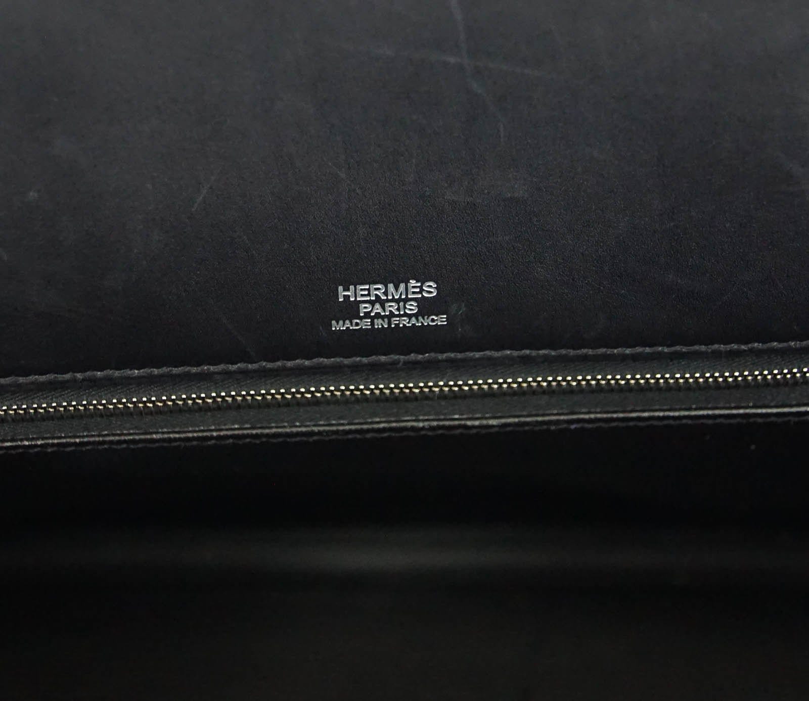 Rare Hermes Kelly Shadow Evercalf Long Pochette Clutch Handbag Wallet