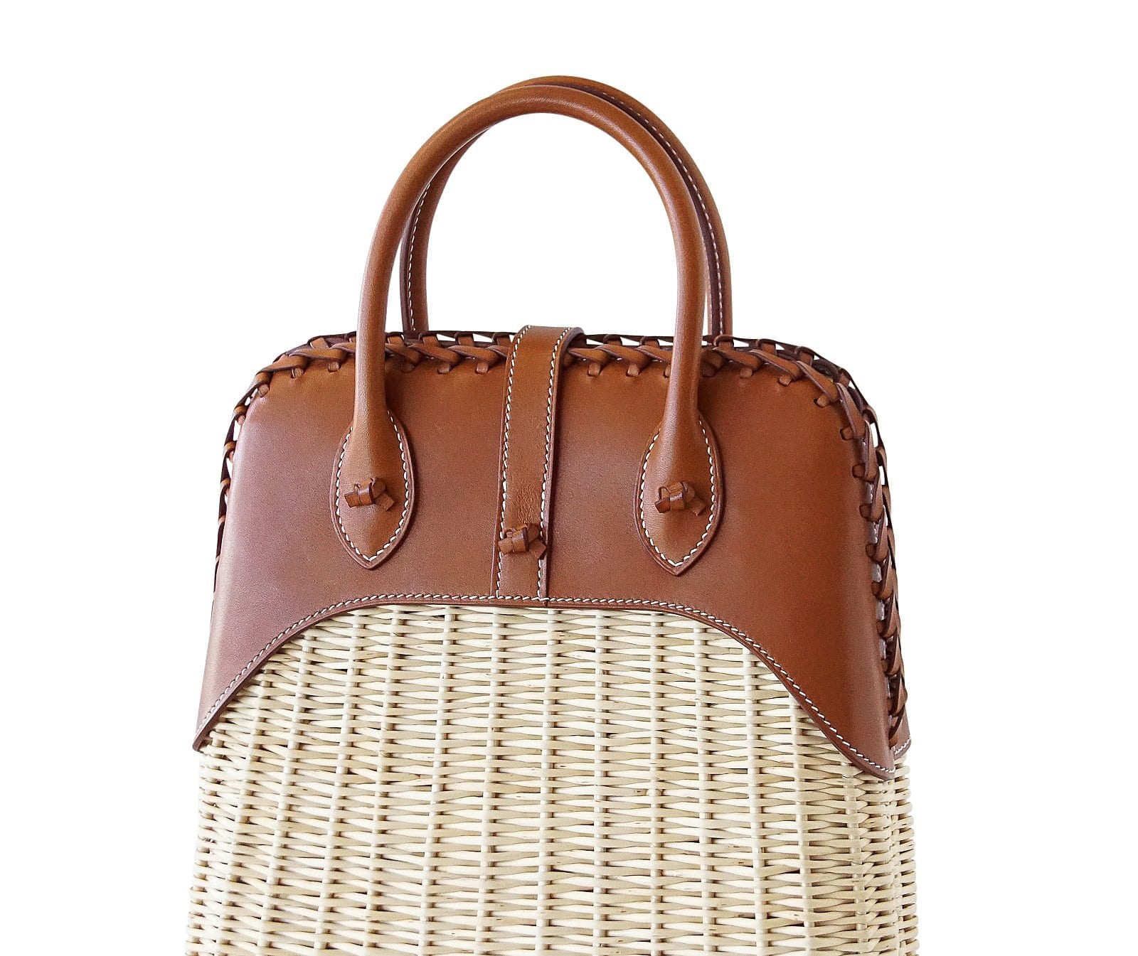 Hermes Bolide Picnic Bag Osier Wicker Barenia Limited Edition - mightychic