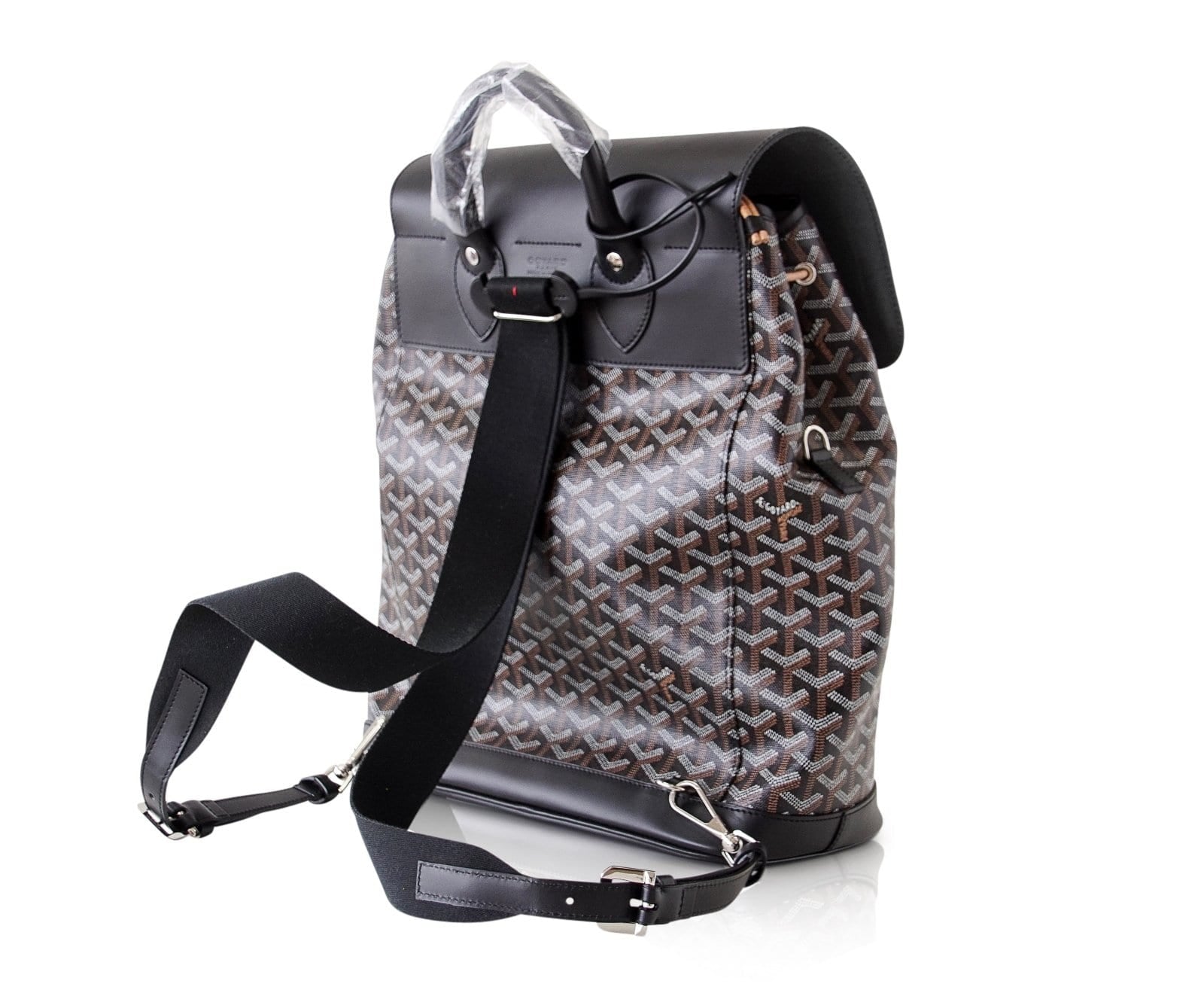 GOYARD Alpin MM Goyardine Canvas Leather Backpack Bag Tan