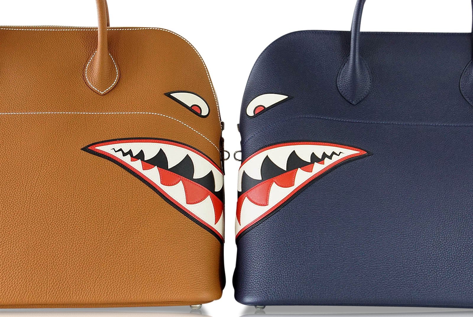 Hermes Barenia Leather Ltd Ed Runway Shark Bolide Monster Bag at