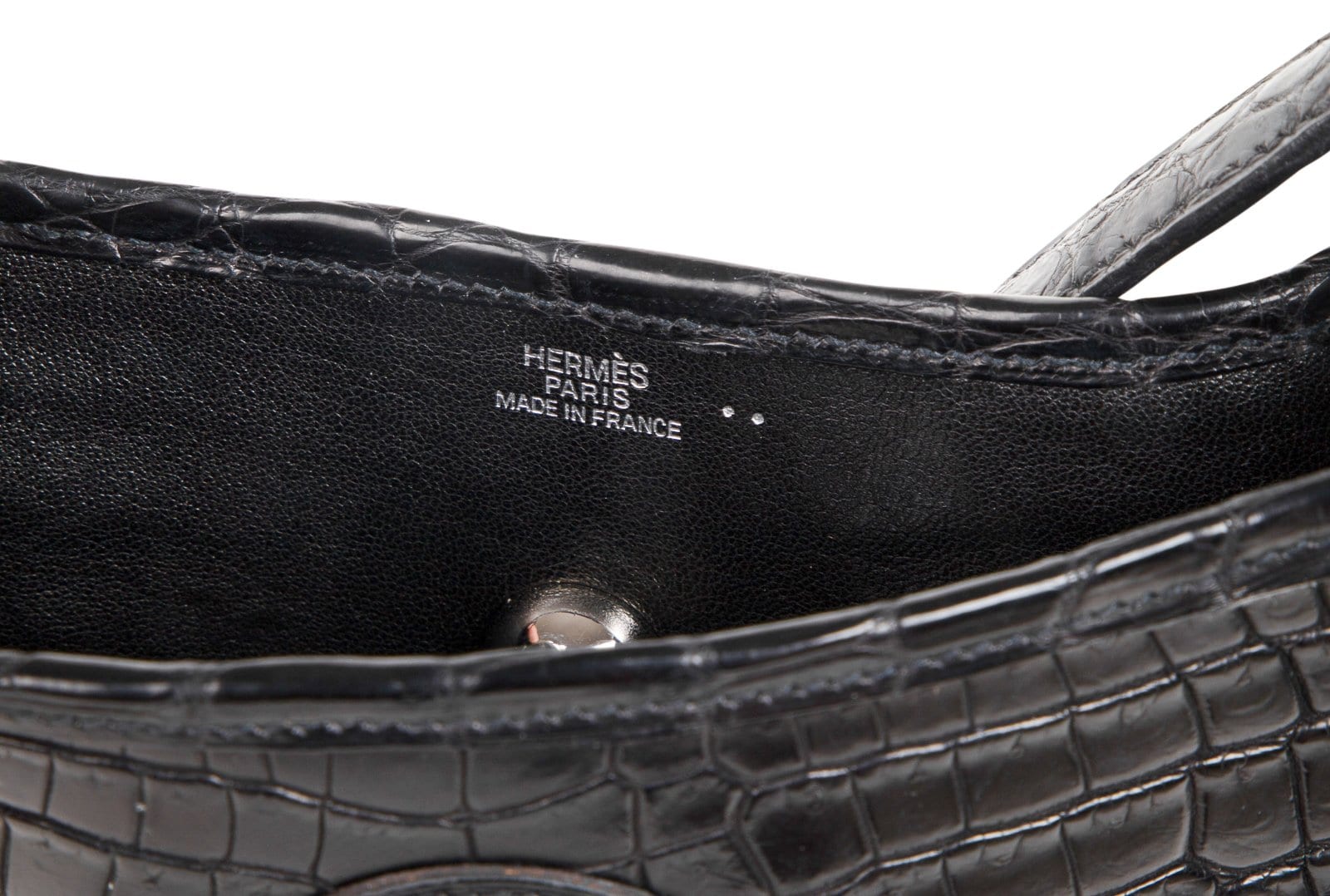 Hermes Vespa TPM Matte Black Crocodile Crossbody Shoulder Bag - mightychic