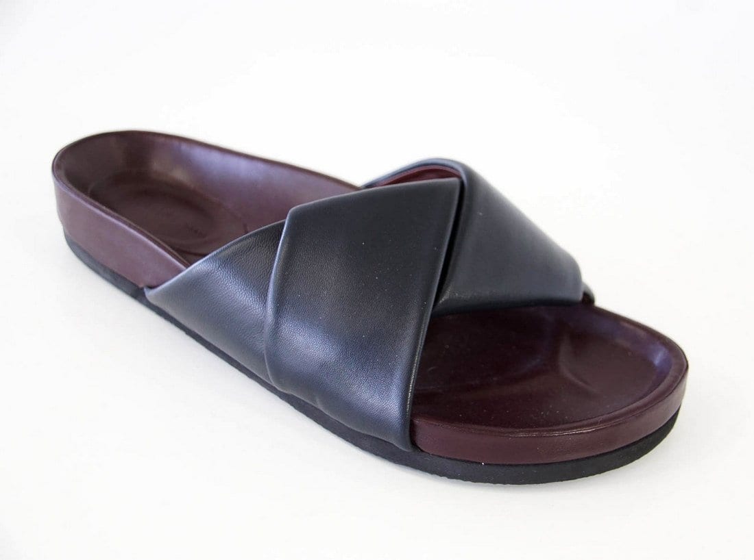 Celine Shoe Navy Slide Summer IT Sandal 38 / 8 fits 39/9 - mightychic