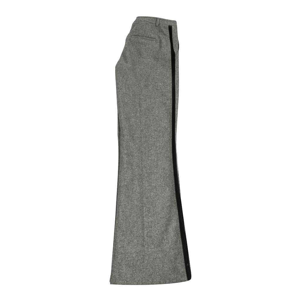 Fendi Pant Gray Wool w/ Black Lace Insets 40 / 6 New
