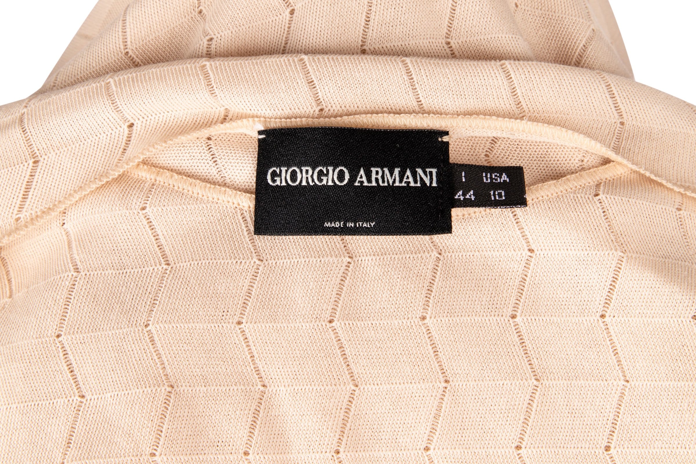 Giorgio Armani Top Nude Sleeveless Pretty Subtle Design 44 / 10 - mightychic