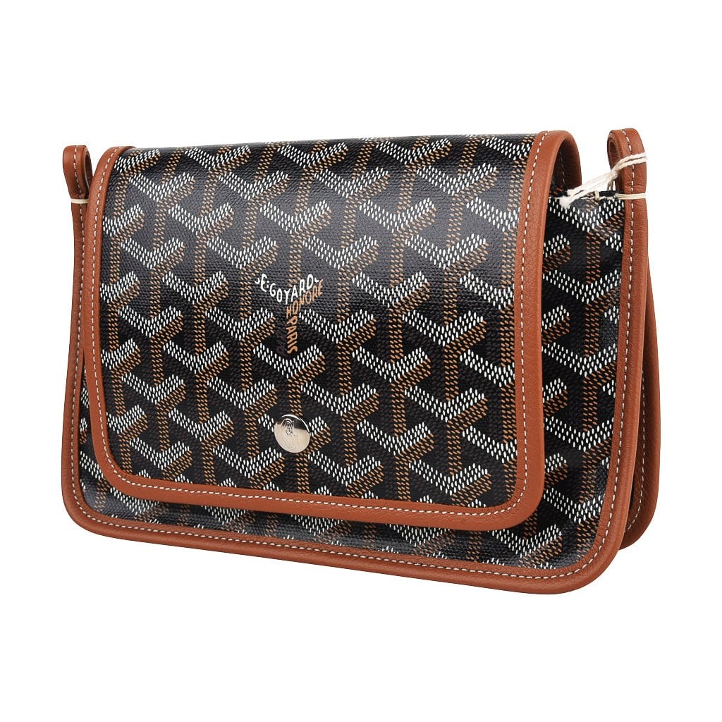 100% Authentic Goyard Plumet Crossbody Pocket Wallet Shoulder Bag - Black  NWT