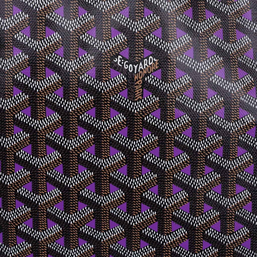 🦄 Goyard St. Louis GM Tote Black / Purple Canvas Limited Edition Saint  Louis