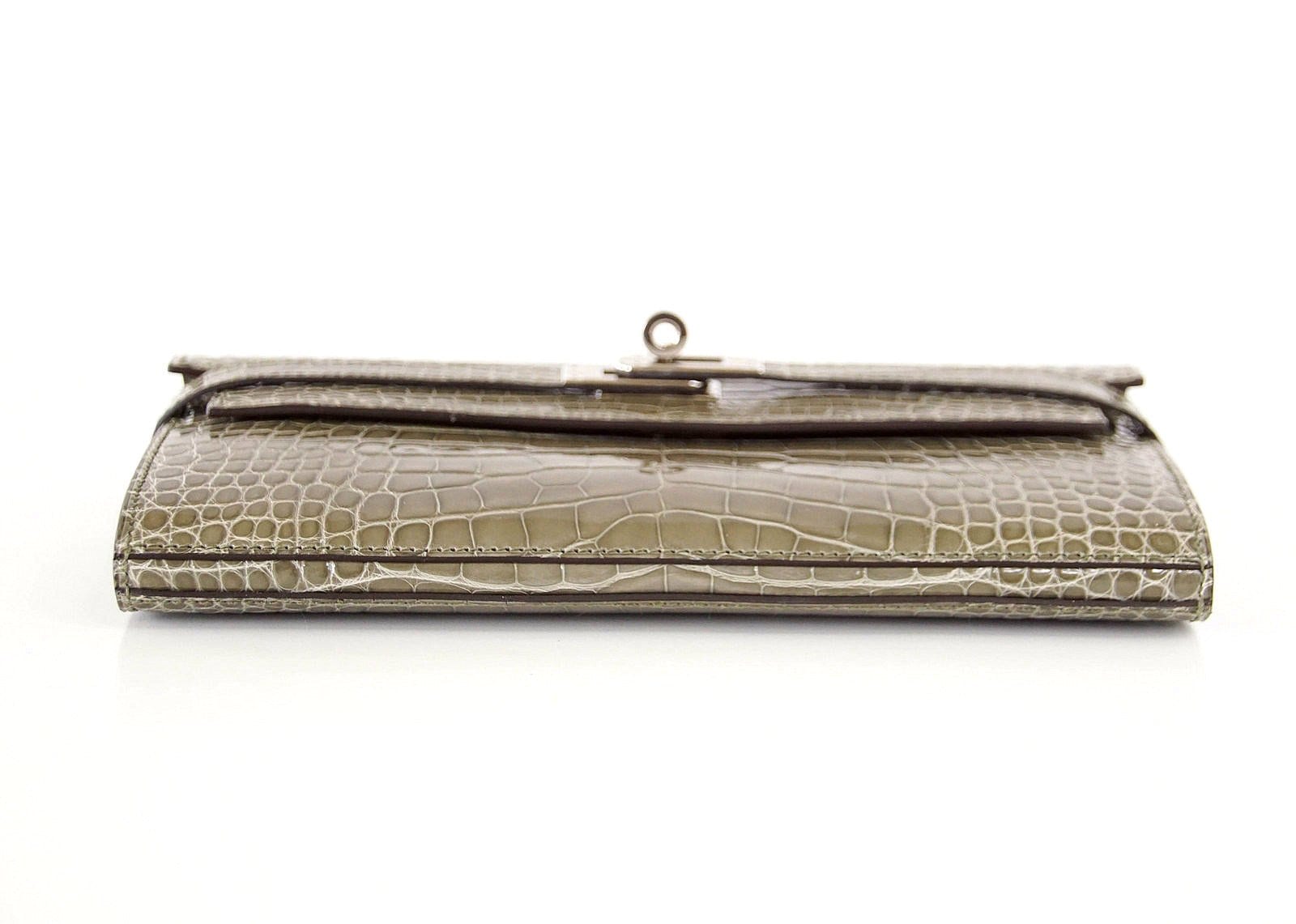 Hermes Kelly Long Wallet Coveted Gris Tourterelle Alligator – Mightychic
