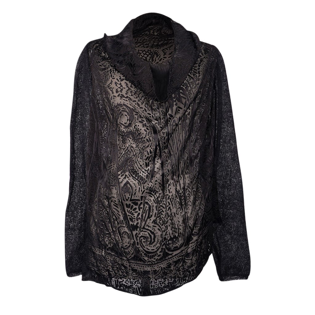 Henry Beguelin Top Laser Cut Paisley Feather Light L