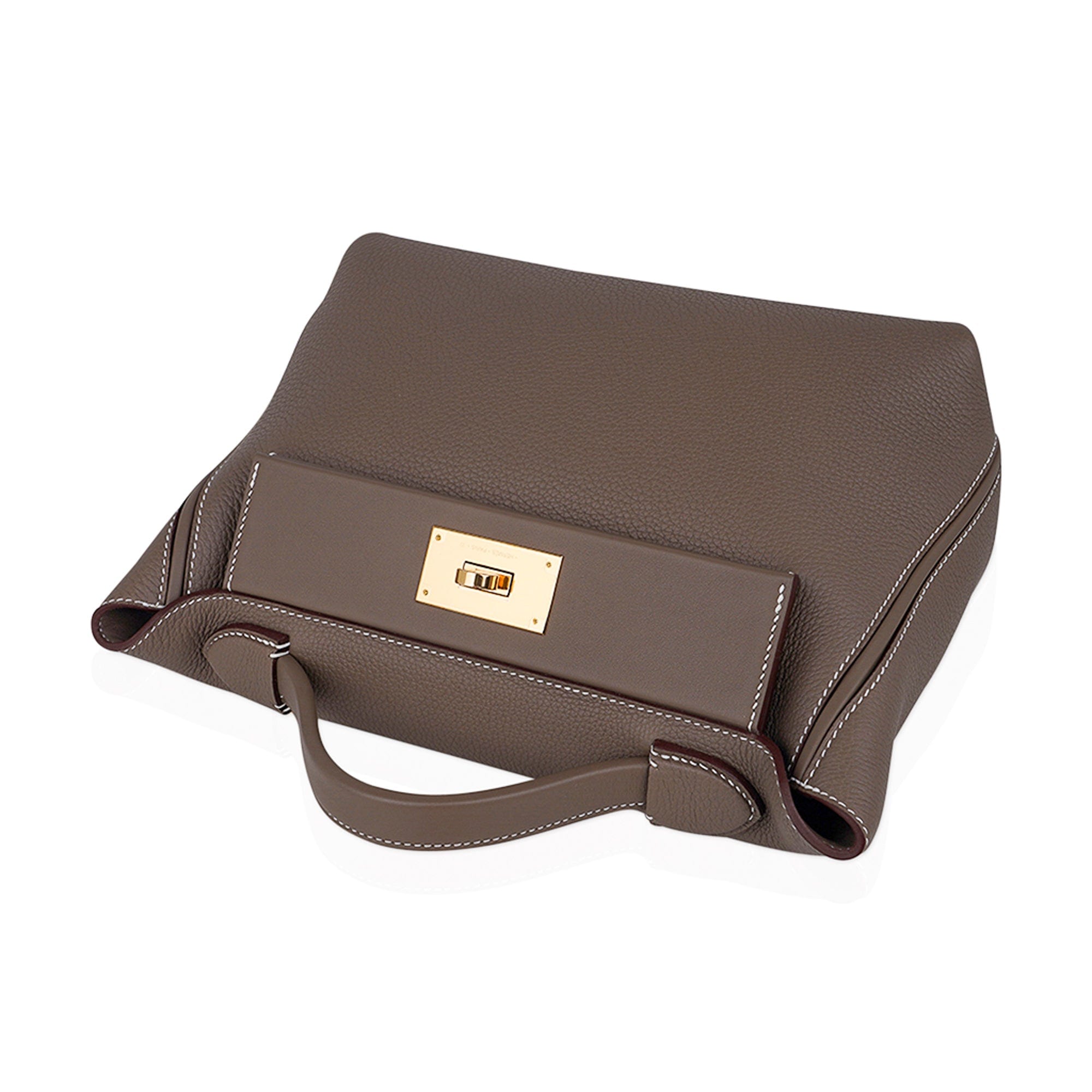 Hermès Hermès Herbag 39 Canvas Handbag-Fauve Etoupe Gold Hardware (Shoulder  bags)